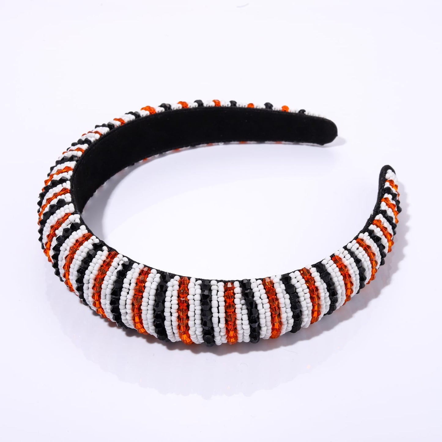 Halloween Headband Bejewelled Crystal Beaded Padded Headband Statement Halloween Costume Headwear Hair Accessory