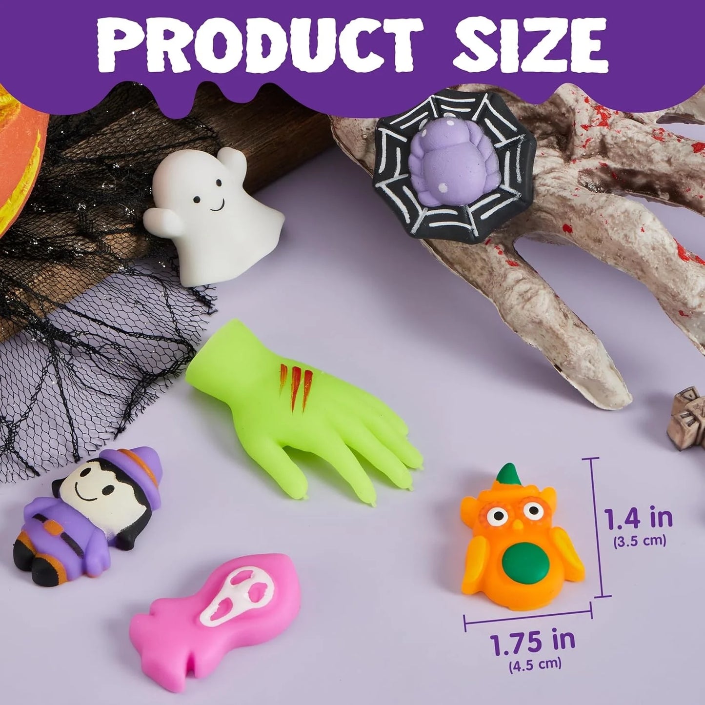 31 Pcs Halloween Advent Calendar 2025,Halloween Mochi Squishy Toys,Trick or Treat Prizes Gift